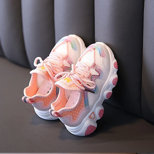 Toddler / Kid Colorful Mesh Lace-up Casual Sneaker