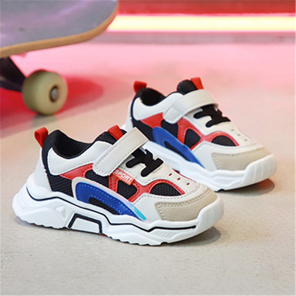 Toddler Boy / Girl Fashion Colorblock Velcro Shoes