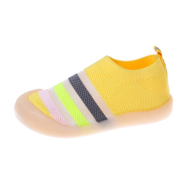Toddler / Kids Breathable Knitted Colorful Striped Sneakers