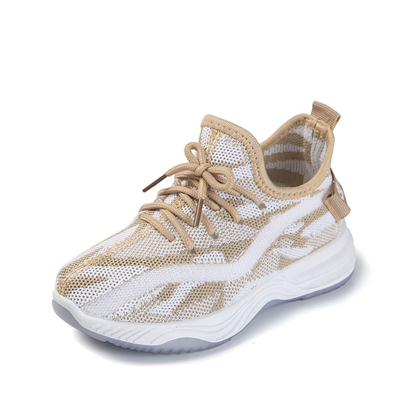 Kid Allover Knitted Lace-up Casual Sneaker