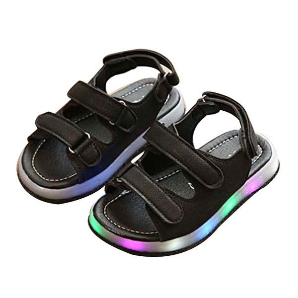 Toddler Girl Casual Solid Velcro Led Sandals