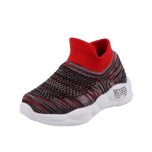 Toddler / Kids Breathable Knitted Striped Sneakers