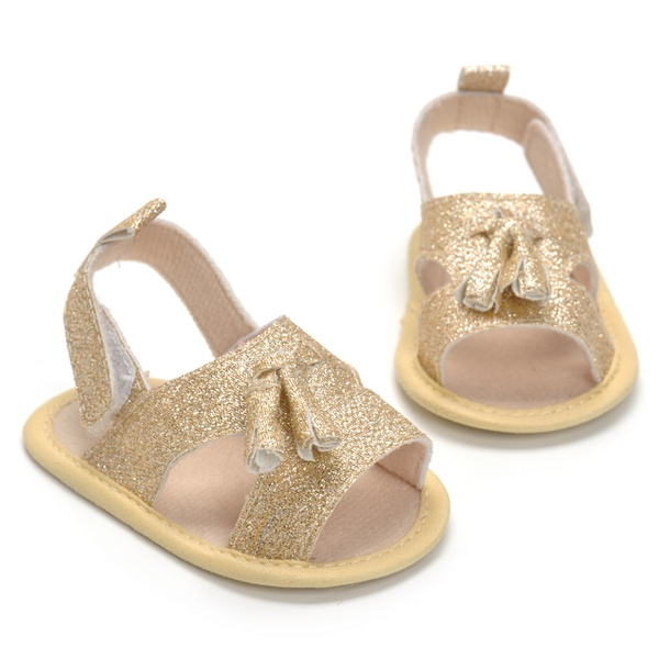 Baby / Toddler Golden Tasseled First Walkers Sandals