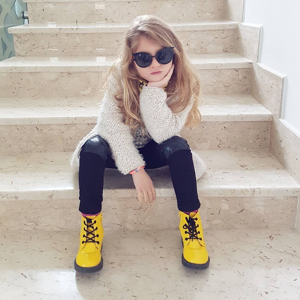Toddler Girl Pretty Solid Side Zipper Martin Boots