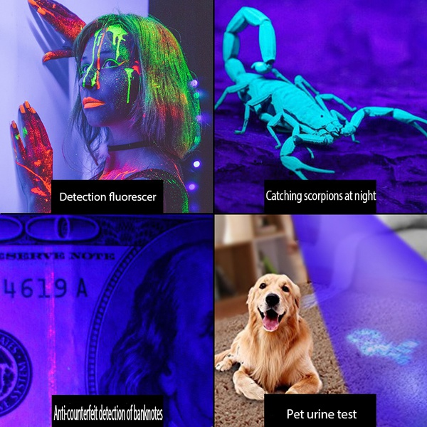 Purple light flashlight 51 UV LEDS UV ultraviolet light pet urine fluorescent agent detection