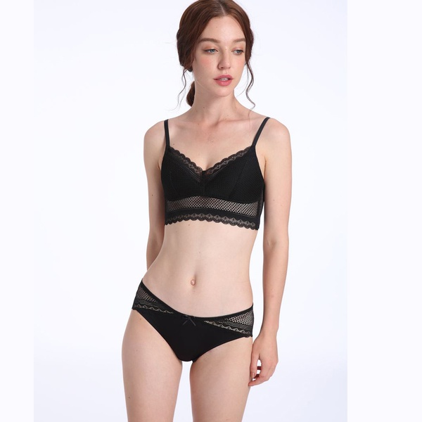 2-piece Solid Lace Underwear Sets