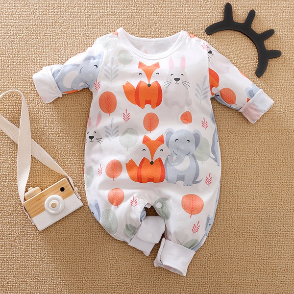 Baby Overlay Fox and Elephant Jumpsuit