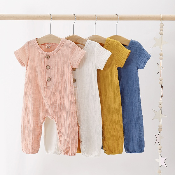 Baby / Toddler Boy / Girl Solid Short-sleeve Bodysuit