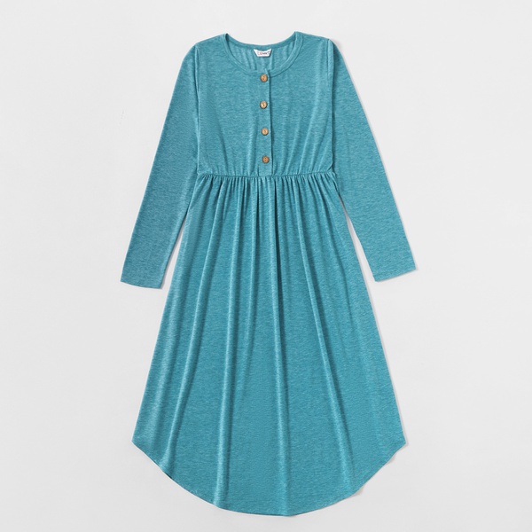 Mosaic Family Matching Casual Autumn Sets(Long Sleeve Dresses – Rompers -Tee)