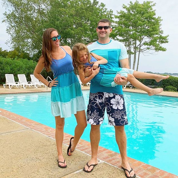 Mosaic Family Matching – Sibling Colorblock Tank Dress- Tee Rompers for Mom-Dad-Boy-Girl-Baby