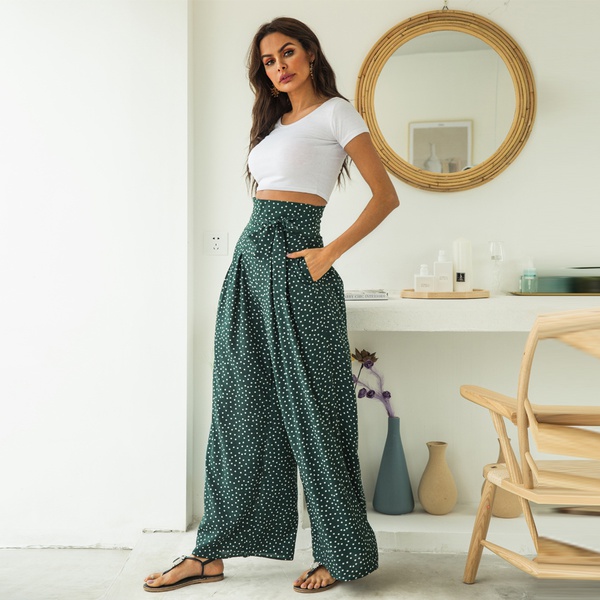 Pretty Highwaist Dots Loose Pants
