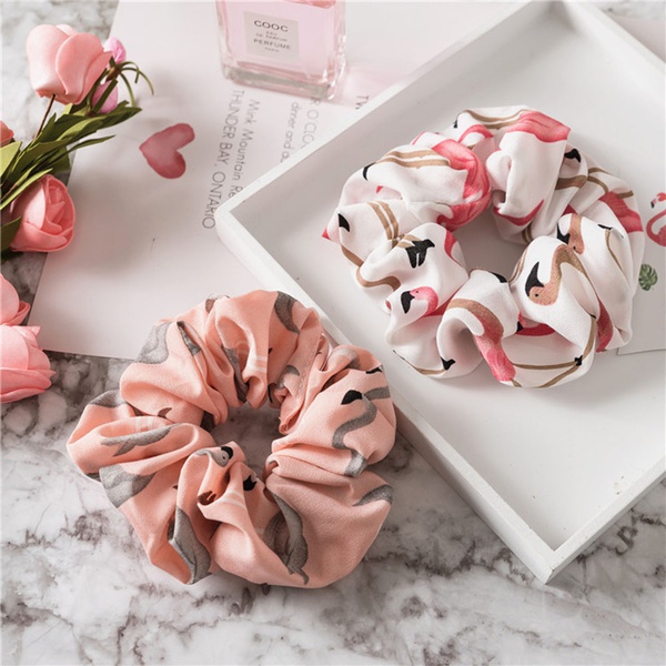 4 Pcs Flamingo Print Hair Accessories