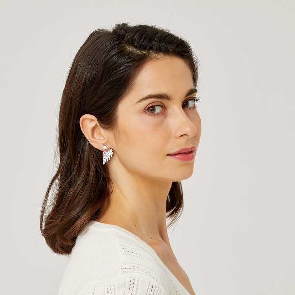 1-pair Stylish Wings Design Earrings for Women