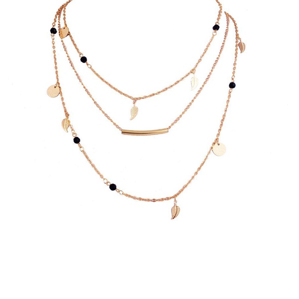 Pretty Leaf Decor Necklace for Women