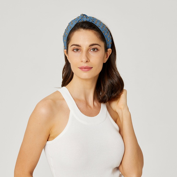 Woman Simply Cowboy Retro Stars Print Hairband