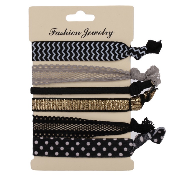 6PCS No Crease Elastic Hair Ties