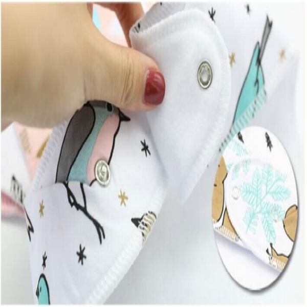 4-pack Dino Print Cotton Bibs
