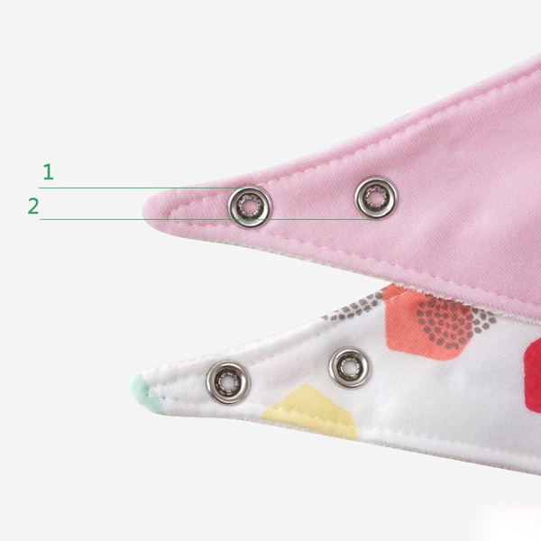 3-pcs Baby Bibs Cotton Burp Cartoon bear Triangle Reusable Infant Toddler Bib