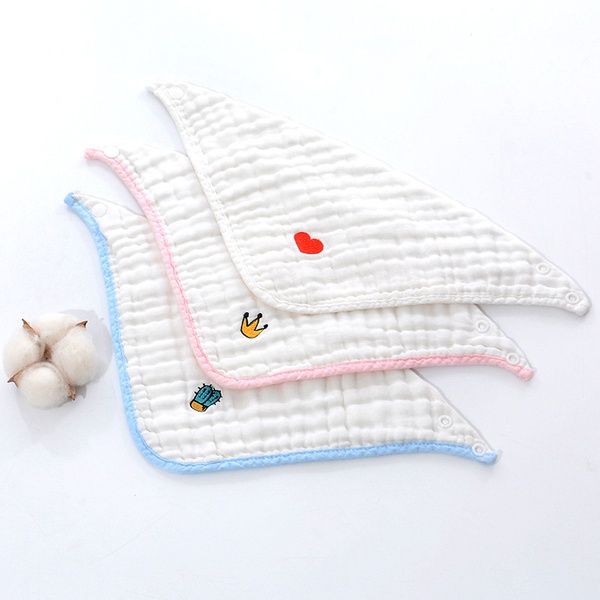 3-pcs Hot Baby Simple Design Soft Pure Cotton Blend Gauze Bibs Burp Cloths Saliva Towel Feeding Triangle Toddler Burp