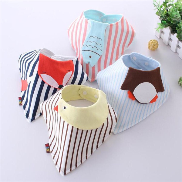 1-pack Waterproof Geo Print Cotton Bib