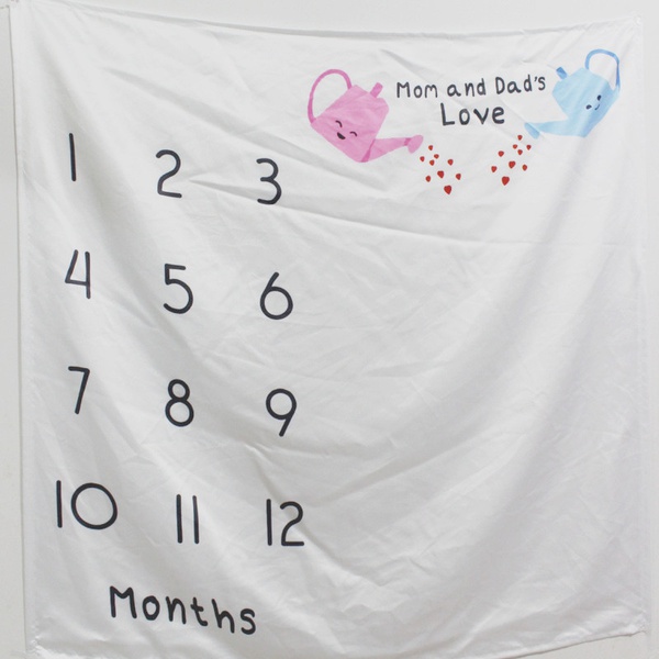Letter Print Baby Milestone Photography Background Prop