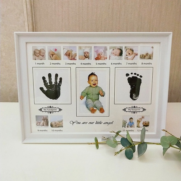 Baby’s First Year Photo Frame Hand Inkpad Watermark Souvenir