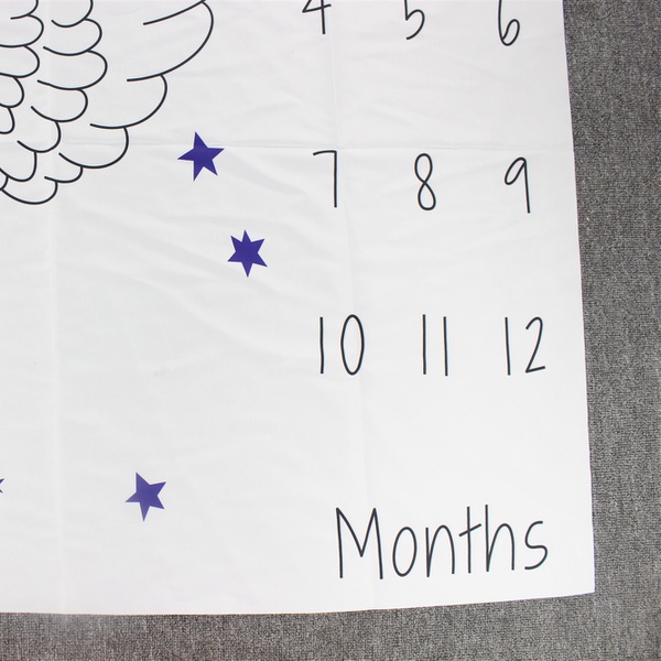 Wing Design Baby Milestone Blanket Photography Background Prop(not Include Photo Frames)