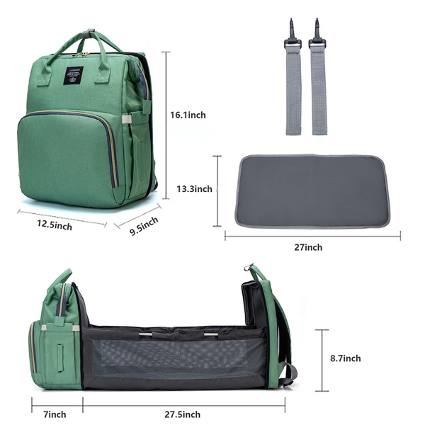 Multicolorful Diaper Bag Backpack Large Capacity, Durable Maternity Travel Backpack for Baby Care with Changing Pads