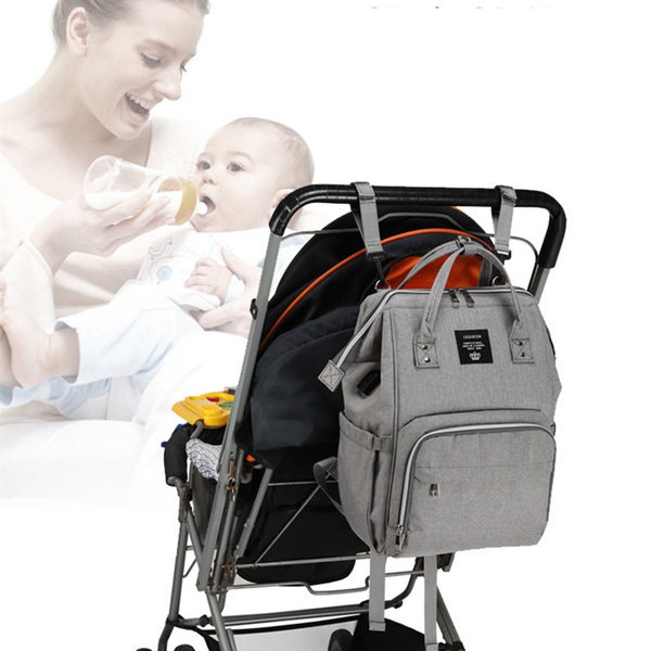 Waterproof Oxford Fabric Cloth USB Heating Large Capacity Diaper Bag Backpack