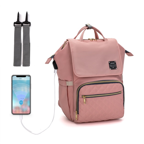 Multicolorful Diaper Bag Backpack Mummy Travel Bag Large Capacity Maternity Bags with Stroller Strap