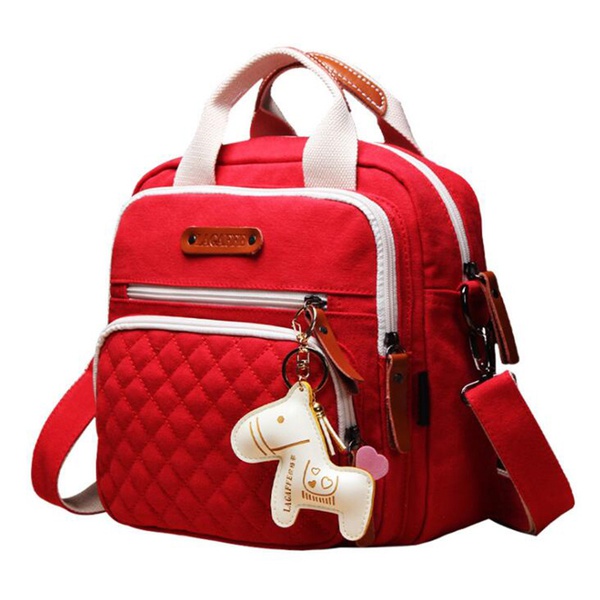 Stylish Striped Horse Decor Diaper Bag