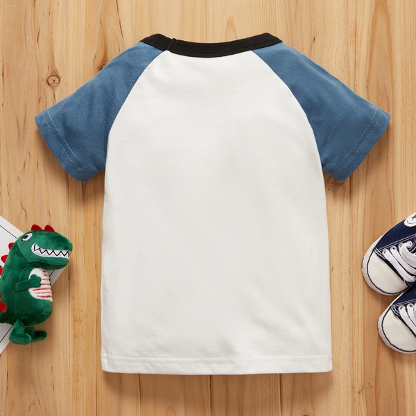Baby Boy Cartoon Dinosaur Letter Print Tee