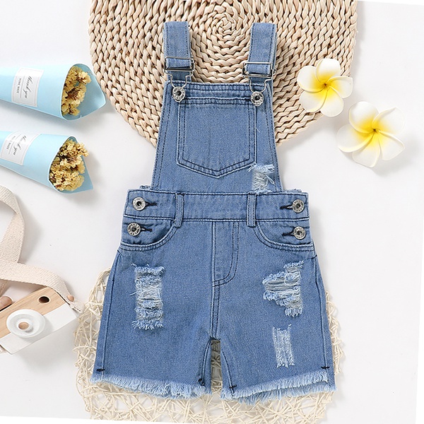 Denim Suspender Pants
