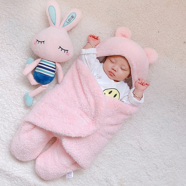 Warm Fleece-lining Swaddle Sleeping Bag