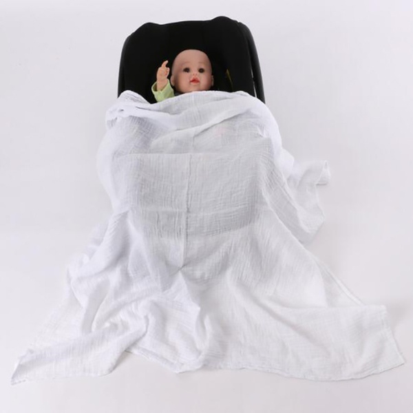 Newborn Baby Blankets Muslin Squares Bath Swaddle Soft Organic Cotton Wrapples