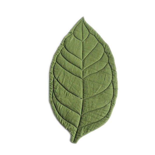 Cute Play Mat Leaf Design Baby Mat Newborn Infant Crawling Blanket Cotton Mat for Kids Room Nursey Decor