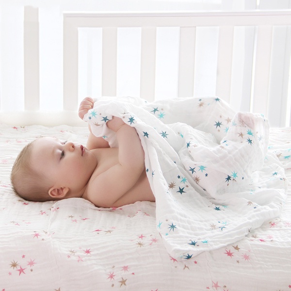 Breathable Star Print Muslin Baby Blanket