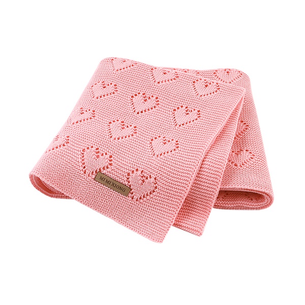 Breathable Hollow out Heart Knitted Blanket