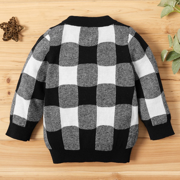 Baby Unisex Casual Plaid Sweaters