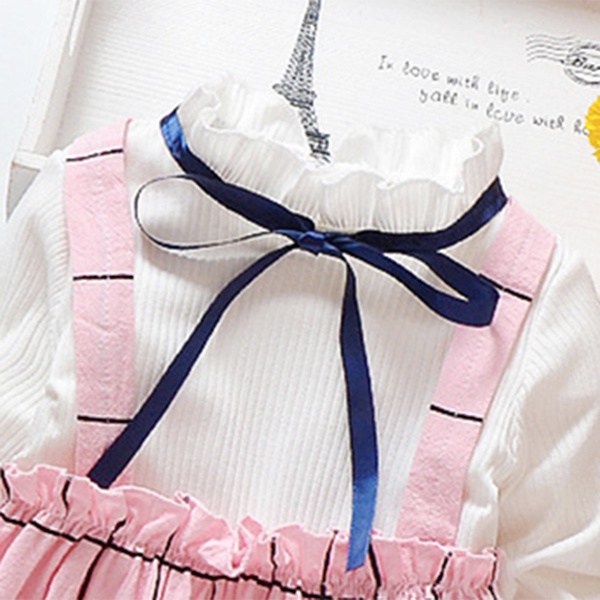Baby / Toddler Elegant Faux-two Plaid Dress