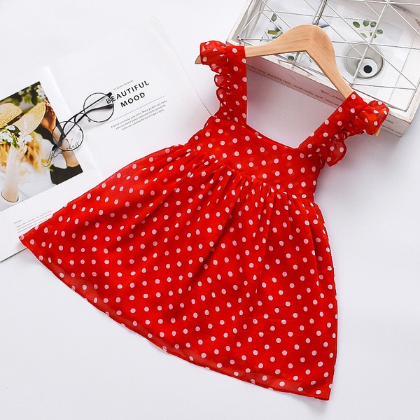 Baby Flounced Dotted Dresses