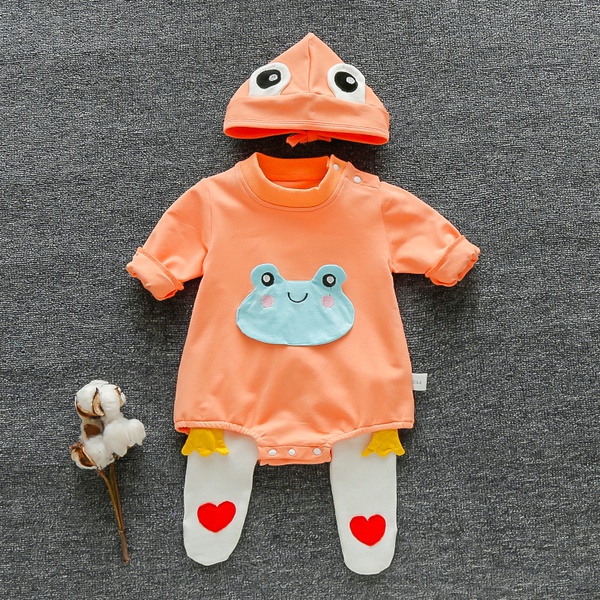 3-piece Frog Applique Bodysuit and Leggings Set