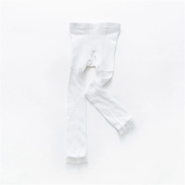 Baby Girl Sweet Solid Mesh Leggings