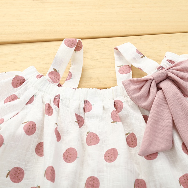 Baby Cute Strappy Dots Print Top and Shorts Set