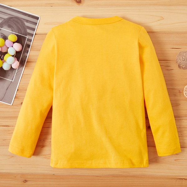 Baby / Toddler Girl Vehicle Pattern letter Print Long-sleeve Tee