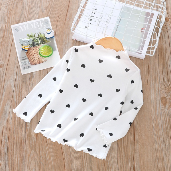 Baby / Toddler Girl Pretty Heart Allover Solid Top