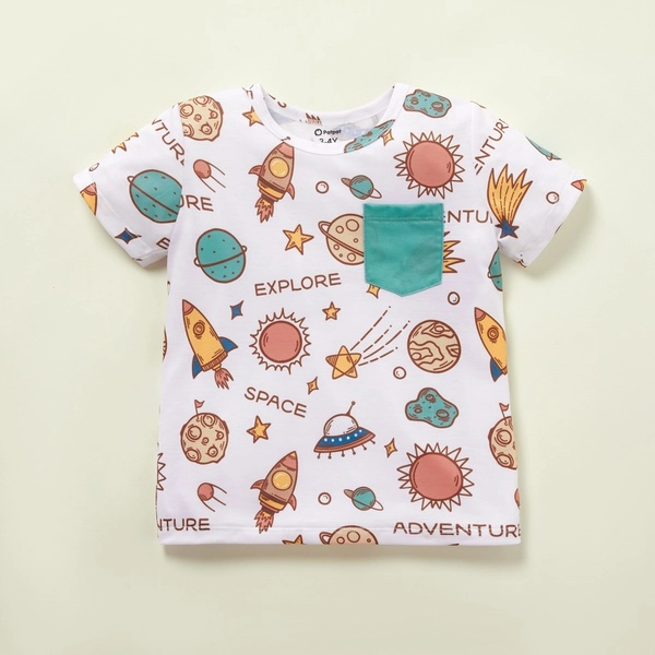 Toddler Adorable Space Print Tee