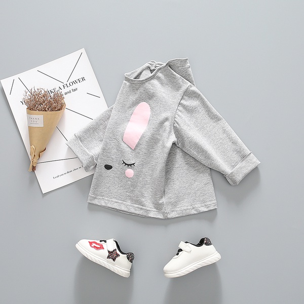 Baby / Toddler Girl Animal Rabbit Pattern Long-sleeve Tee