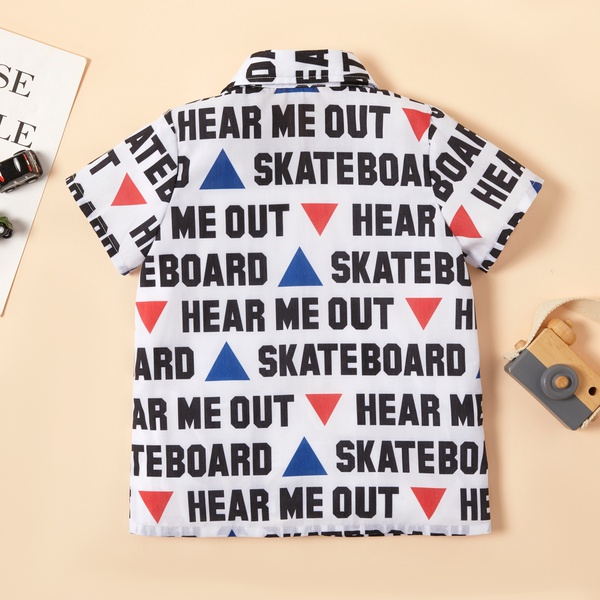 Toddler Boy Letter Print Shirt