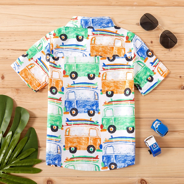 Toddler Boy Stylish Car Print Shirt